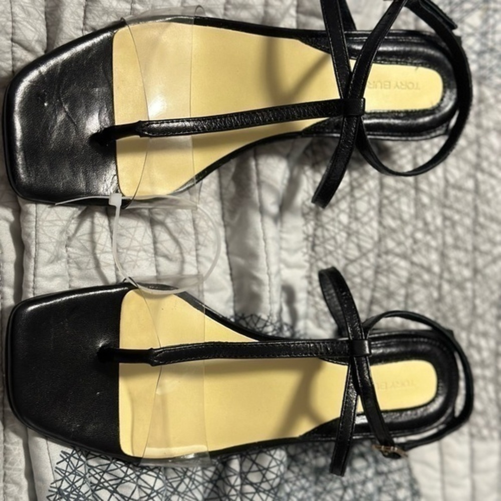 TORY BURCH‎ Leather and PVC sandals size 8.5